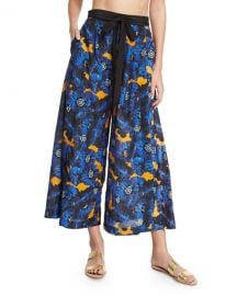 Proenza Schouler Poppy Palazzo Coverup Pants  Lapis at Neiman Marcus